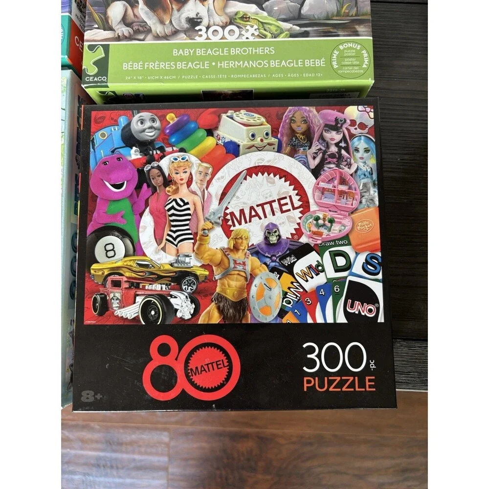 Puzzles 300 Pieces Retro Mattel Toys Dogs Gem Stones Lot Of 4 Bit N Pieces, Ceao